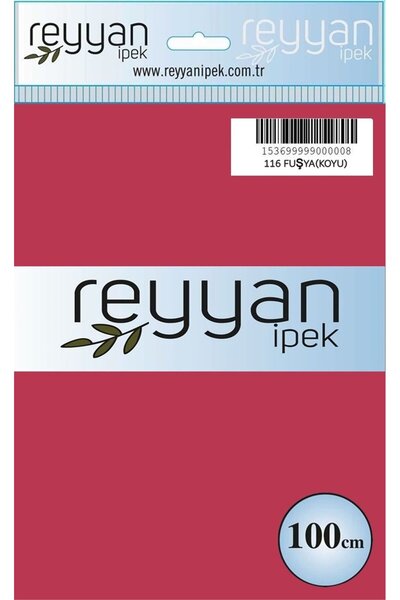 REYYAN İpek Düz Renk Dikişsiz Oyalık Yazma 100 cm Koyu Fuşya 116