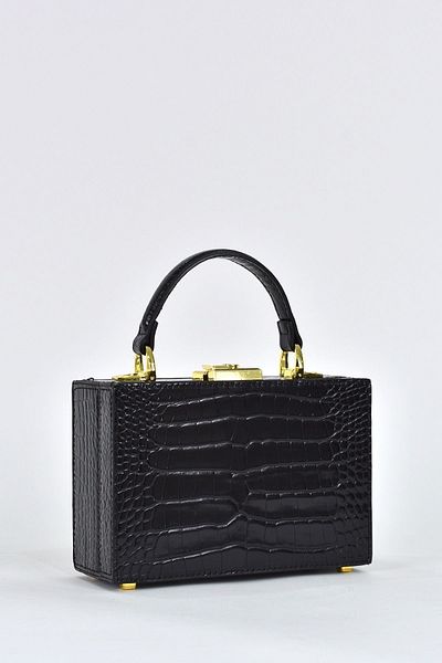 ELATAE Women's Shoulder Strap Crocodile Pattern Evening Dress Daily Handbag 17441