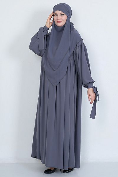 MARQUANT Φόρεμα με μανίκια με κορδόνια και σετ Hijab Hijab 3 επιπέδων