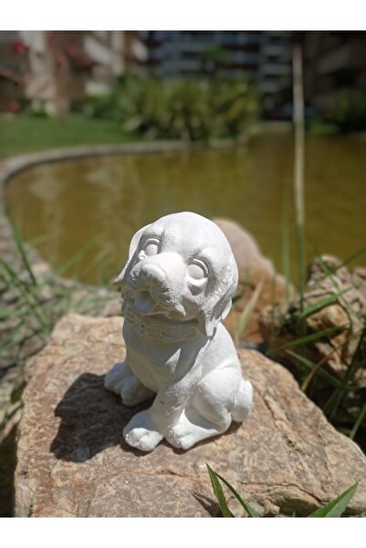 BilgeCe hoMe Ham Boyasız Köpek Biblo Köpek Heykel, Alçı Heykel