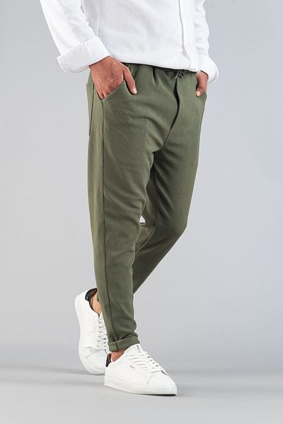 bombe Férfi Slim Fit Jogger - rugalmas, lycra, elasztikus derékú nadrág
