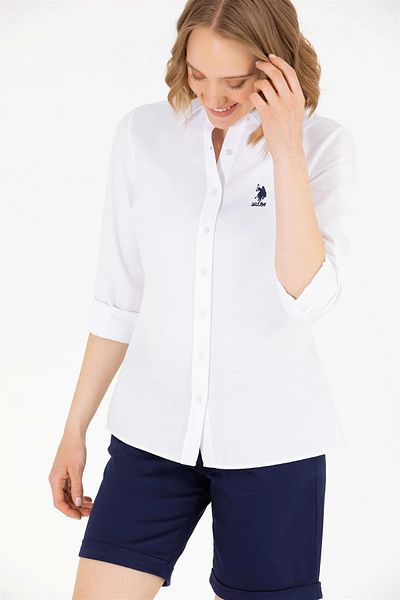 U.S. Polo Assn. WOX23Y Cămașă slim cu mânecă lungă pentru femei