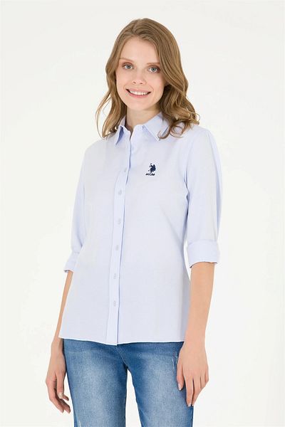 U.S. Polo Assn. WOX23Y Cămașă slim cu mânecă lungă pentru femei