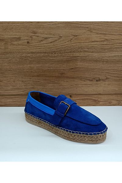 RACHELMILANO R061 Piele de piele de căprioară autentică albastră - Pantofi casual de damă
