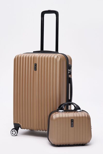 ELATAE 2'li Valiz Seti Kırılmaz Valiz Orta Boy Ve Makyaj 2'li Set 1020