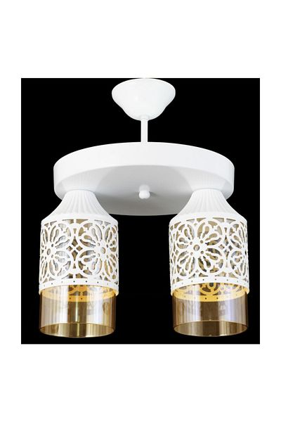 Lambadar Double Sports Model Modern Retro Rustic Chandelier Balcam