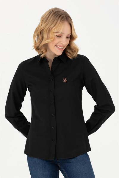 U.S. Polo Assn. WOXCOLOR23K Slim Fit Long Sleeve Basic Women's Shirt