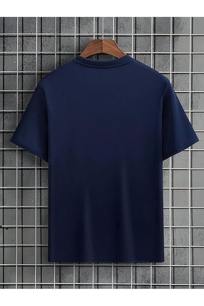 trendgar Μπλουζάκι LA Printed Unisex Oversize Navy Blue