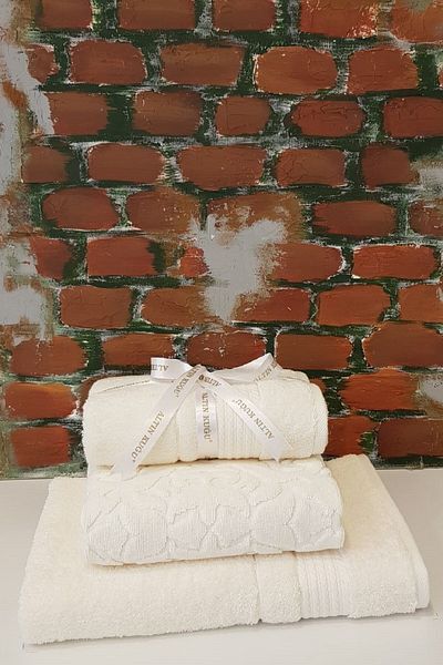 Özdilek 3-Piece Bath Towel Set - Cream