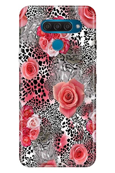 LG Q60 Uyumlu Kılıf Resimli Desenli Silikon Leopare