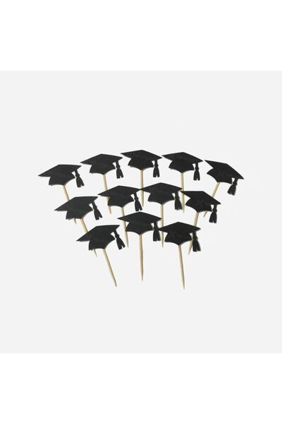 BABURMARKET Mezuniyet Temalı Kep Kürdan Seti 12’li Set