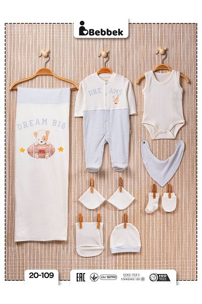 Bebbek BIG DREAM baby boy 10 pieces hospital discharge