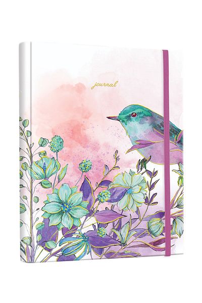 Victoria's Journals دفتر ملاحظات حلزوني مخفي مكون من 192 صفحة - 96 ورقة، 17x24 سم، 90 جرام