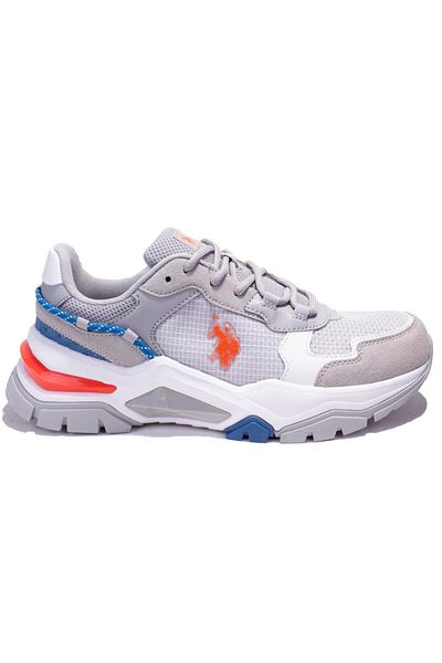 U.S. Polo Assn. U.S. Polo Assn Vincent Grey-Orange Orthopedic Men's Sneakers