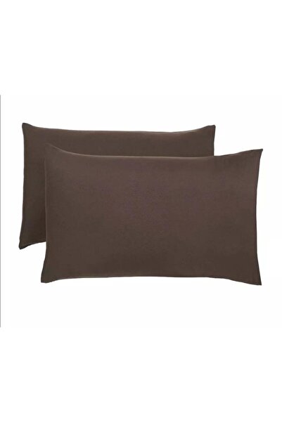 GULDESIGN غطاء وسادة فردي 2 قطعة بني