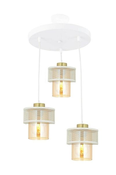 Lambadar Pulsar Genuine Glass Model Modern Triple Pendant Lamp Chandelier