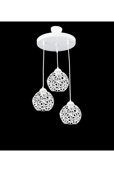Lambadar Seljuk Ball Motif Star Wrought Iron Model Retro Rustic Pendant Lamp Chandelier