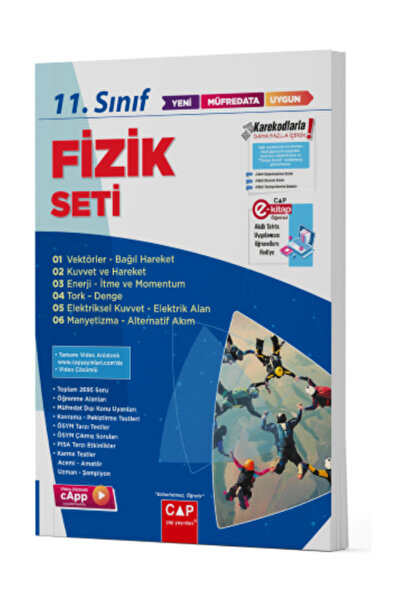 Çap Yayınları Çap 11. Sınıf Fizik Anadolu Video Konu Anlatımlı Fasikül Seti
