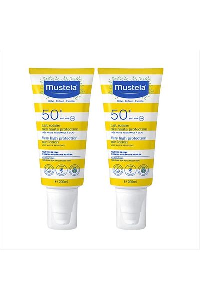 Mustela SPF 50 Sun Lotion - Very High Protection 200 ml 2 Pieces