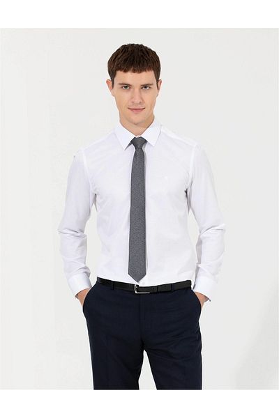 Pierre Cardin MEDELLIN Μακρυμάνικο Slim Fit Basic Classic πουκάμισο χωρίς τσέπη