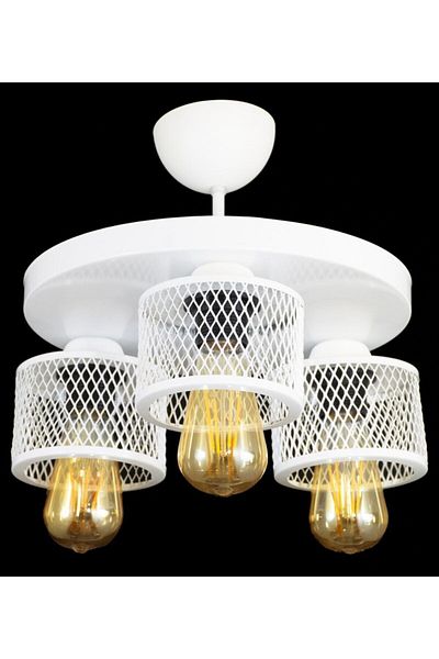 Lambadar Triple Cage Model Modern Plafonier Chandelier