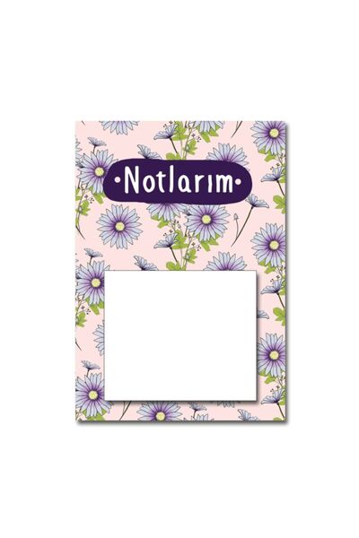 Fatofotofan Mor Çiçekli Notluk Buzdolabı Magneti