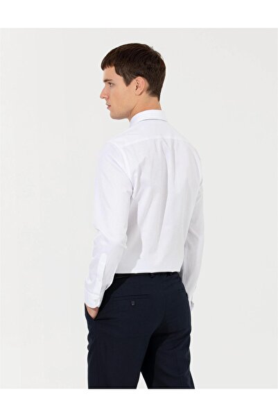 Pierre Cardin MEDELLIN Uzun Kollu Slim Fit Basic Cepsiz Klasik Gömlek