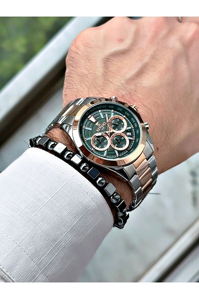 Reward Men's Silver Colored Steel Cord Wrist Watch - 2 Years Warranty + Bracelet Gift