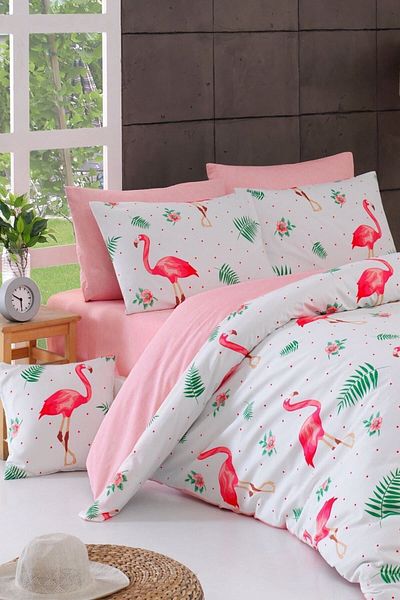 Loyal Home Set cuvertură dublu Flamingo