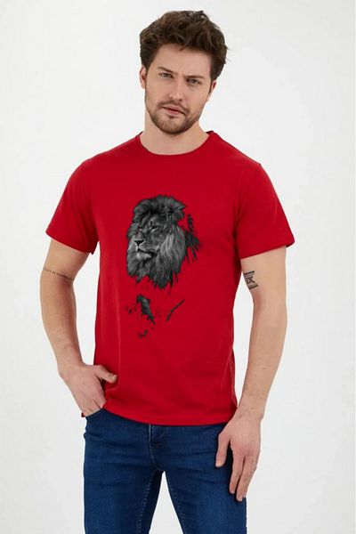 Evomind In the Cart, 1 T-Shirt Is a Gift for Purchases of 5 or More - Oversize T-Shirt with Lion Image