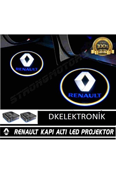 DKELEKTRONİK Renault Araçlar İçin Pilli Yapıştırmalı Kapı Altı Led Logo