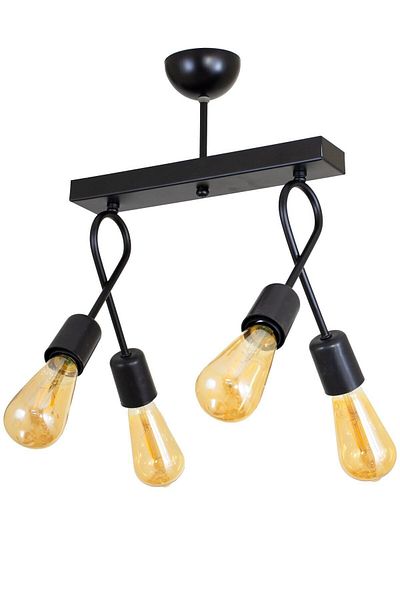 Lambadar Black Quadruple Cross Bow Model Chandelier