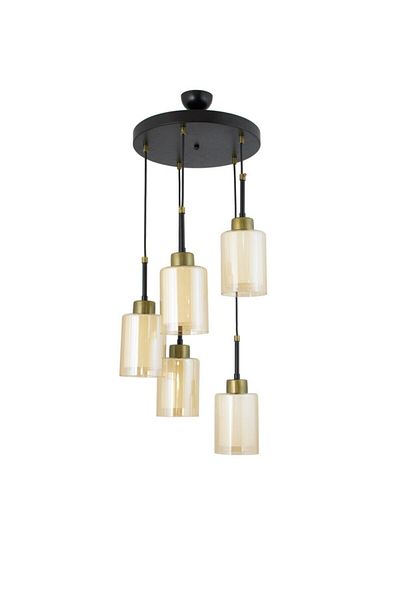 Lambadar Triple Round Double Glass Modern Sports Model Pendant Lamp Chandelier