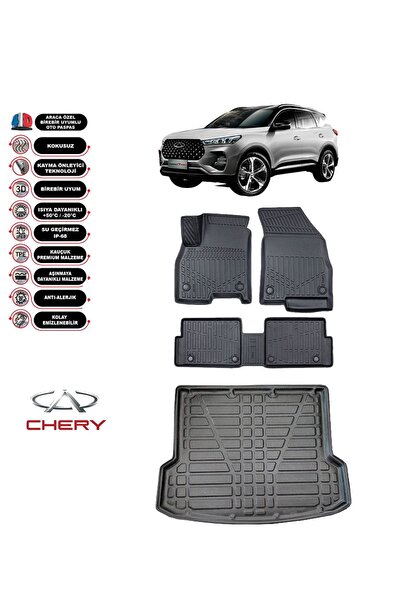 Sare Tuning Cherry Tiggo 7 Pro Bagaj Havuzu ve 3D Havuzlu Paspas Takımı