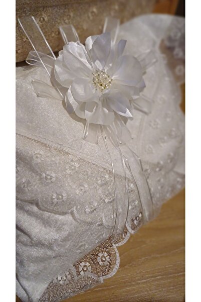 Neweste Gelin Damat Bohçası Lüks Süslü Kadife Geniş Güpürlü 90*90cm Soz Nişan...