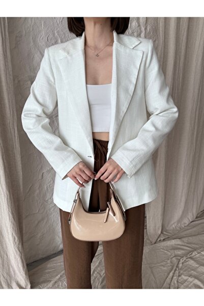 La Querta Кариран ленен блейзър