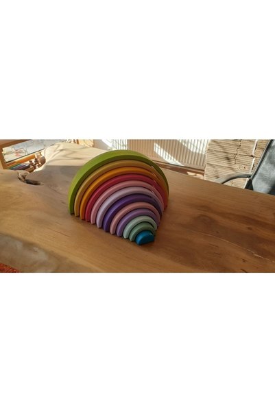 kırtkırt ahşap Waldorf Rainbow Pastel 12 Pieces 0-6 Years