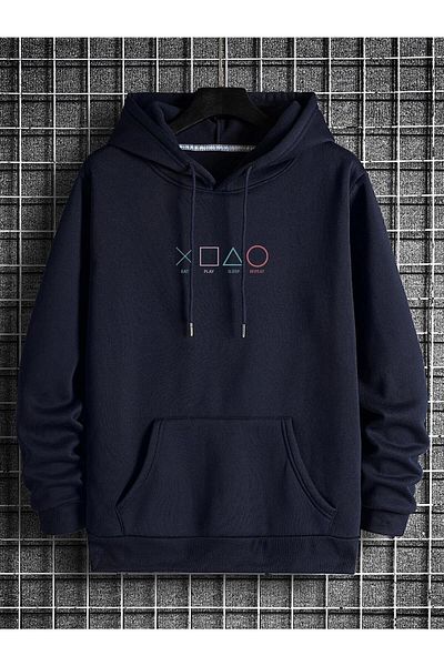 DAXİS Sportwear Company Щампован унисекс суичър с качулка