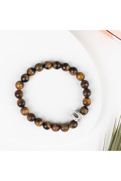 Mitr Facet Tiger Eye Natural Stone Bracelet