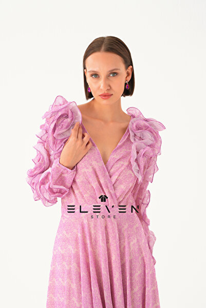 ELEVEN TASARIM KOL DETAY ELBİSE