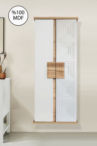 Nurcelant Çok Amaçlı Banyo Mutfak Kiler Erzak Boy Dolabı Beyaz