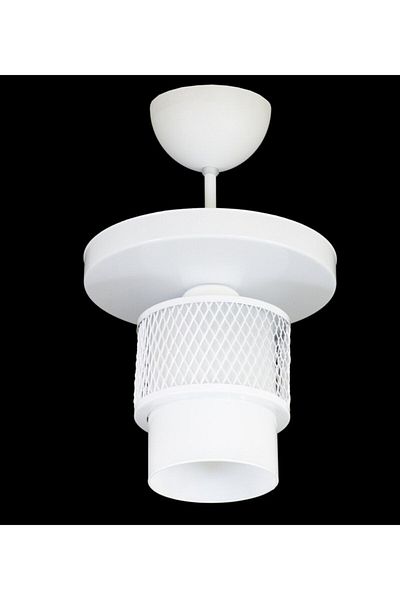 Lambadar Double White Glass Cage Model Modern Plafonier Chandelier