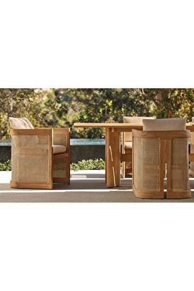 Latanwood Hillary Lüx Ahşap Masa Ve Sandalye Takımı