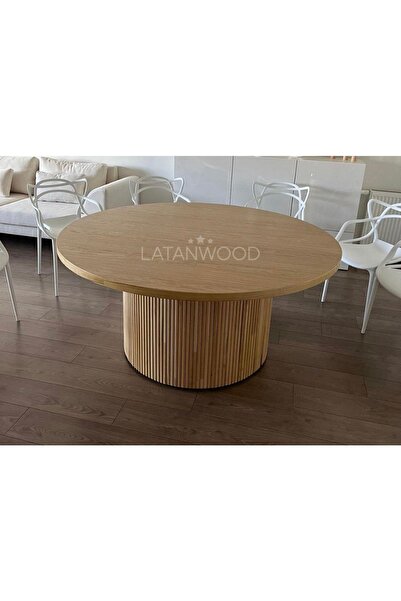 Latanwood Amy Yuvarlak Masif Masa