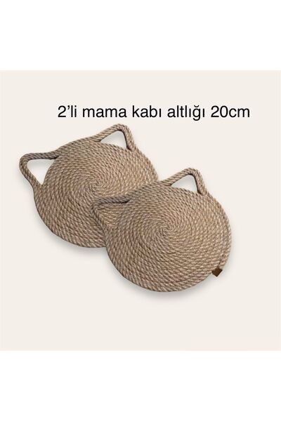 afralya home 2-Piece Cat Dog Food Container Base Trivet Multi-Purpose Use