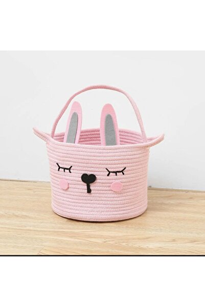 afralya home Çocuk Odası Düzenleyici Sepet, Oyuncak Sepeti, Kulaklı Sepet, Fi...
