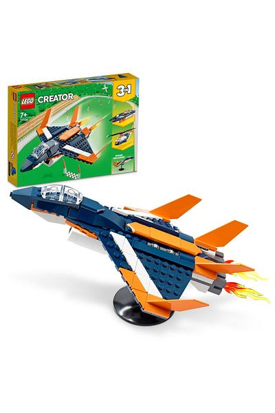 LEGO Creator 3 Supersonic Jet 31126 - Toy Construction Set for Ages 7 and up (215 Pieces)
