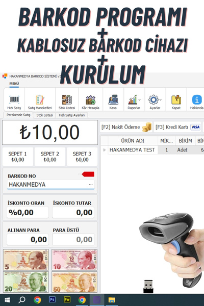 HAKANMEDYA WEB TASARIM HİZMETLERİ Kablosuz Barkod Okuyucu ve Barkod Programı ...