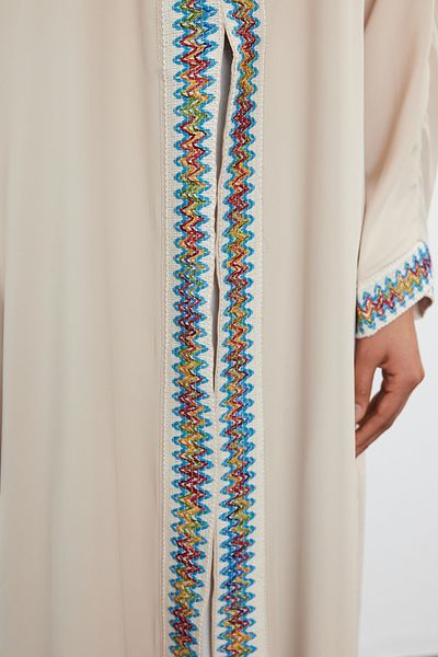 Trendyol Modest Stein Paspelierung Detaillierte gewebte Kappe & Ferace & Abaya & Kimono TCTSS24KF00033