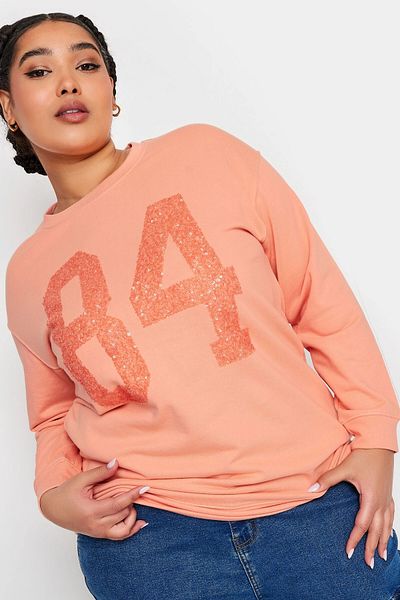 Stil Diva Μακρυμάνικο φούτερ με κεντημένη παγιέτα - Crew Neck 303142